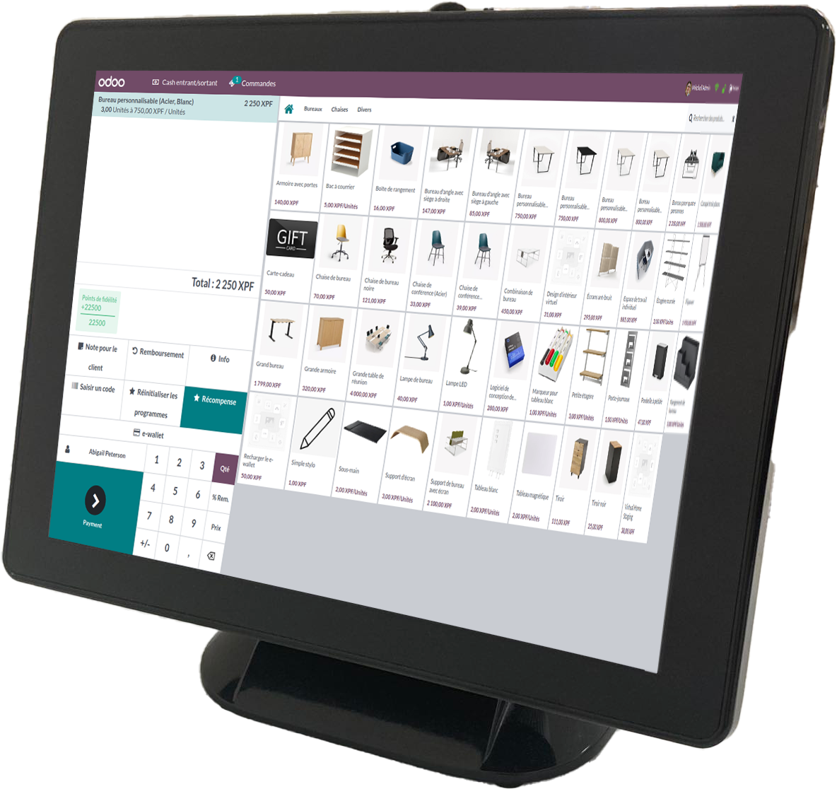 Caisse tactile